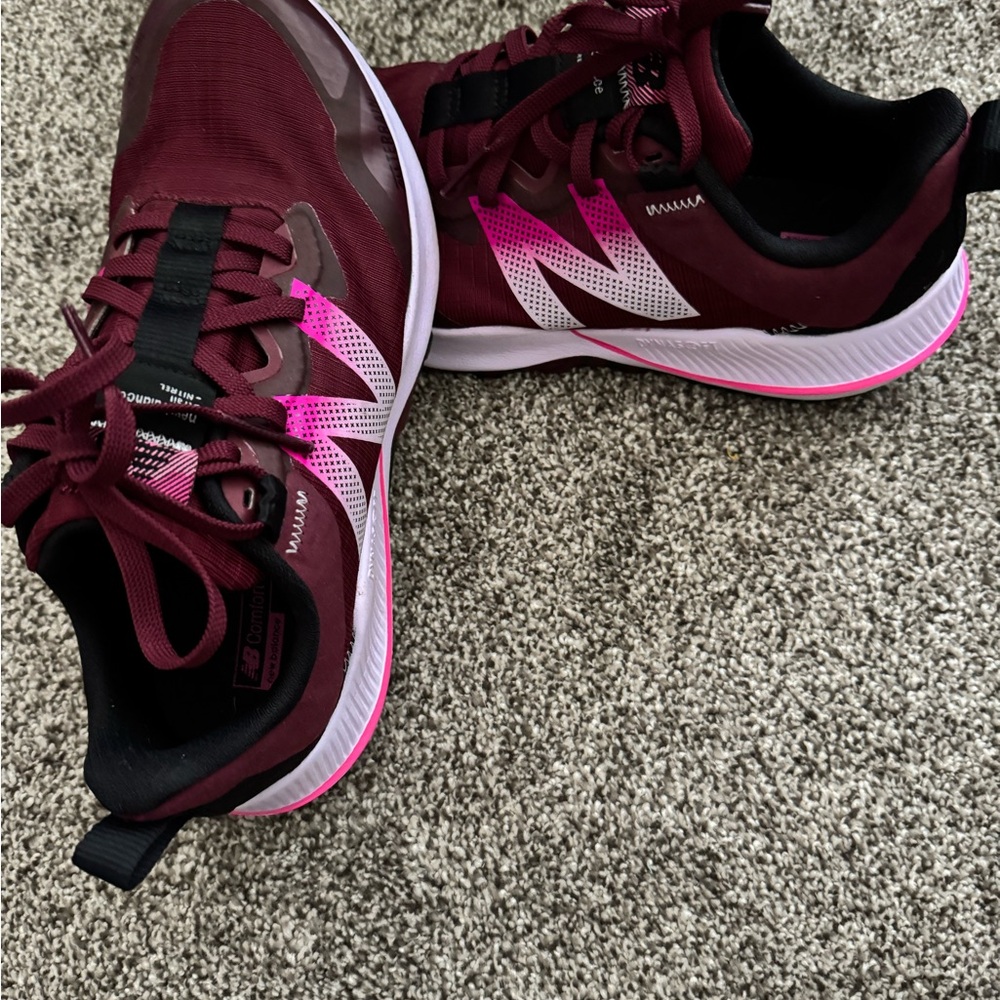 New Balance Red and Pink Athletic Shoes with Mesh Upper